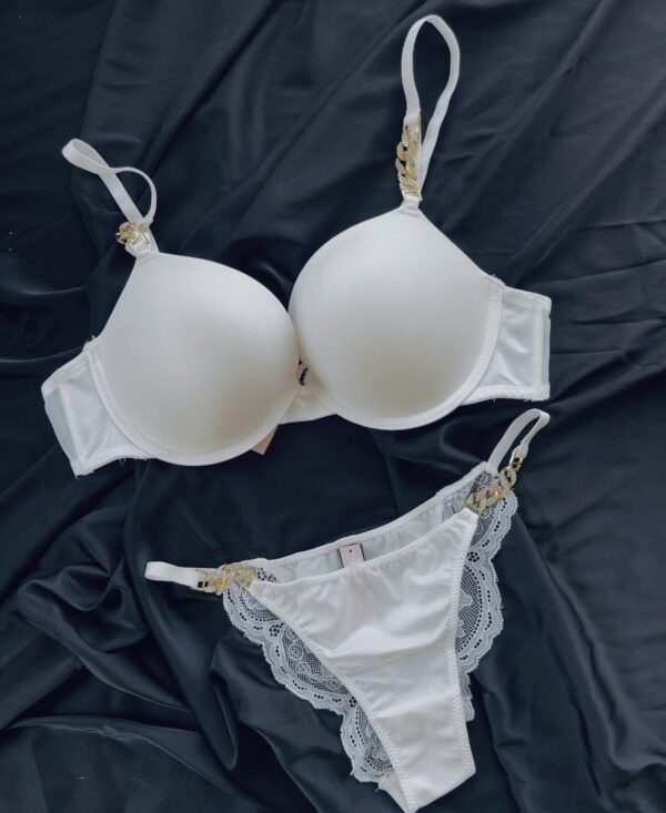 victoria's secret baltos kelnaitės su papuošimais - Image 3