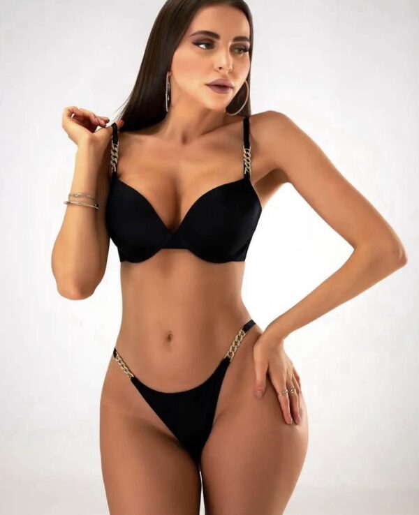 Victoria's Secret lygi juoda liemenėlė su push up - Image 7