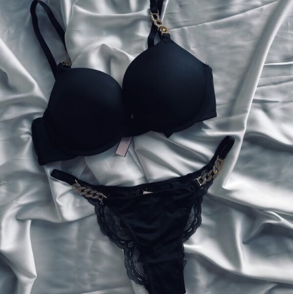 Victoria's Secret lygi juoda liemenėlė su push up - Image 3