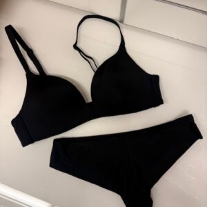 juodas, komfortiškas, lazerinis apatinių komplektas